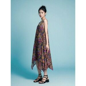 Anthropologie Allihop Midi Sun Dress‎ Cover Up Women One Size Paisley Beachy